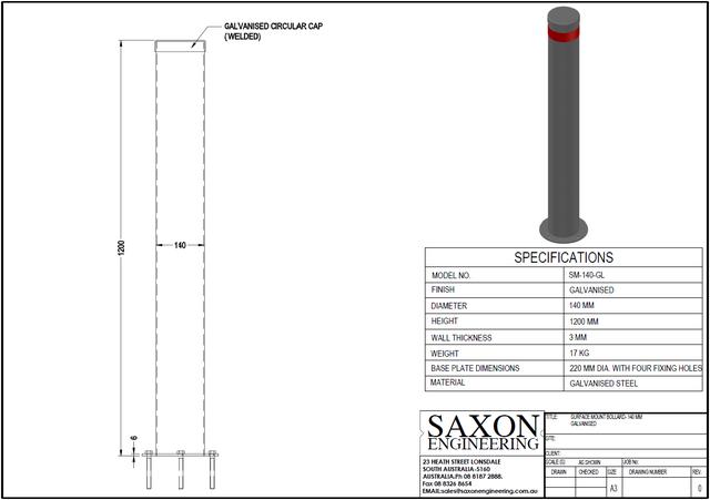 Bollards SM-140-GL