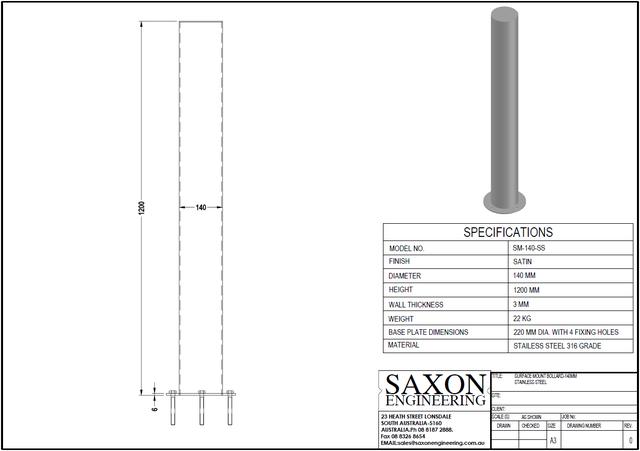 Bollards SM-140-SS