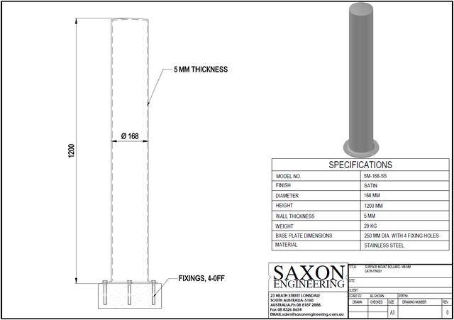 Bollards SM-168-SS